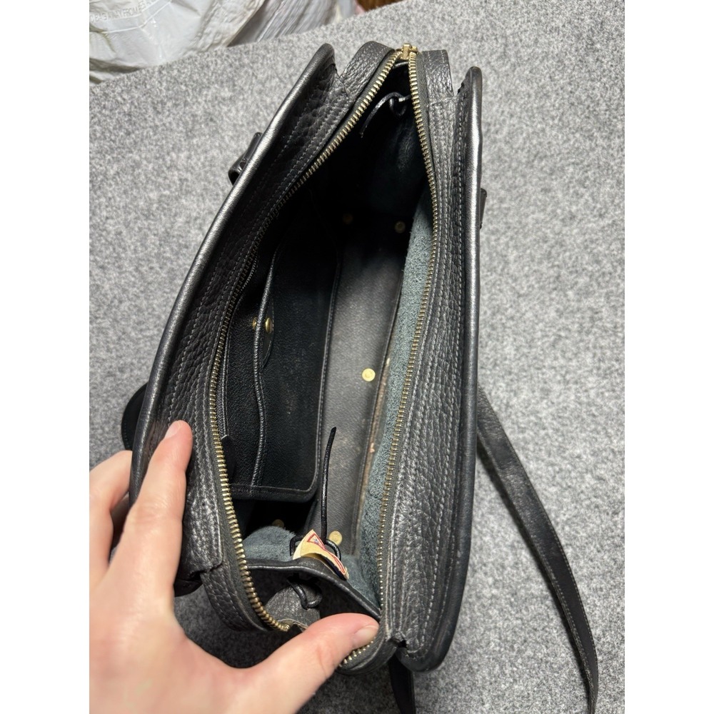 Dooney Bourke All Weather Leather Small Tote Pebbled Leather Black Handbag - Picture 12 of 16
